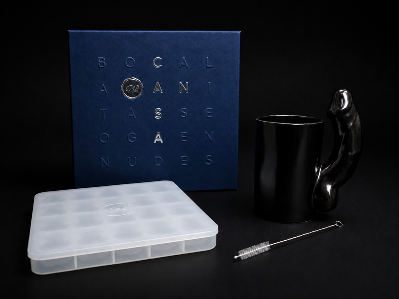 Porcelain Matte Black D Mug