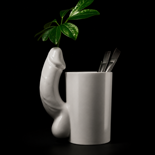 Porcelain Matte White D Mug