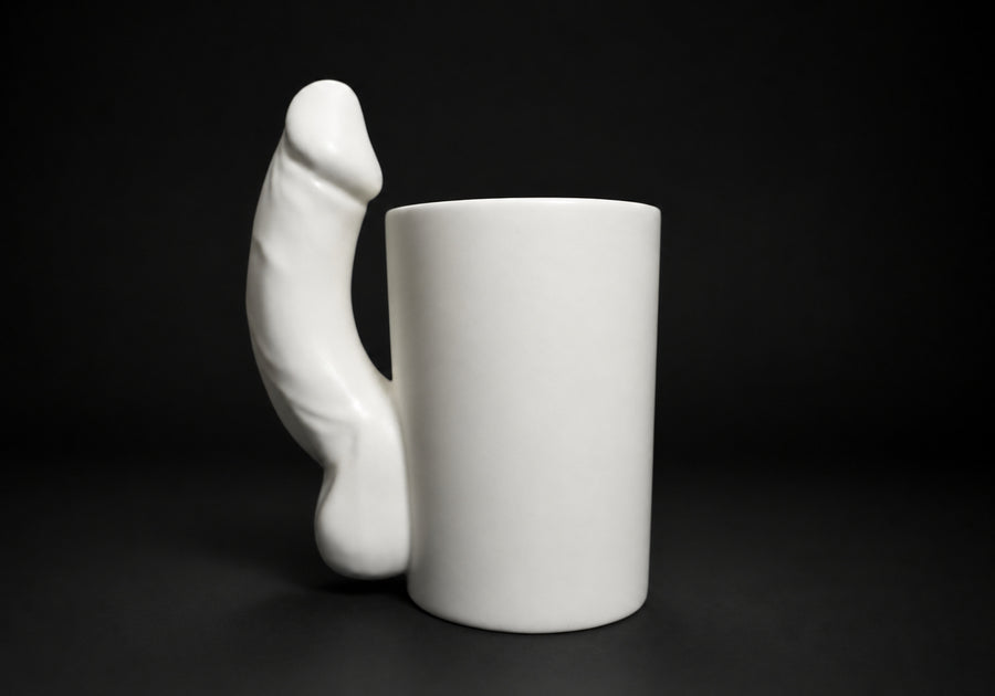 Porcelain Matte White D Mug